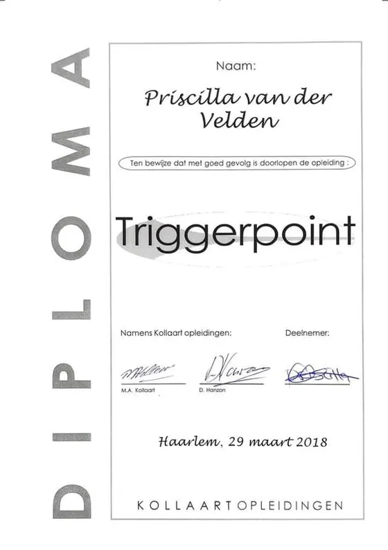 Certificaat Triggerpoint, Kollaart opleidingen